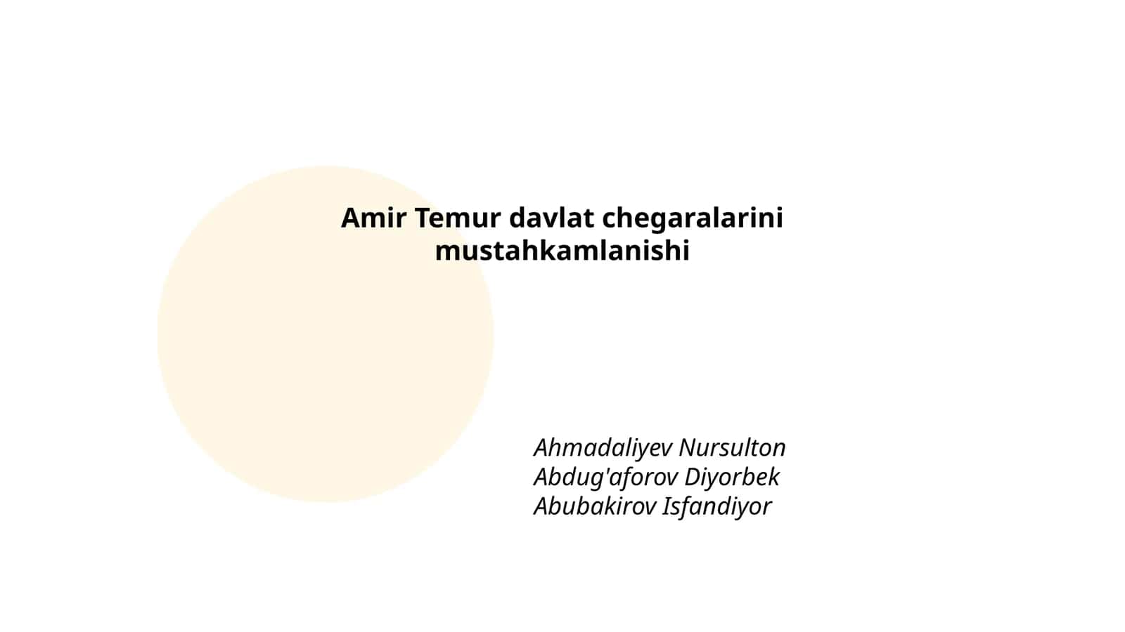 Amir Temur davlat chegaralarini mustahkamlanishi