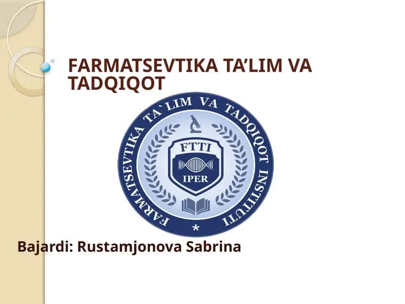 Farmatsevtika ta'lim va tadqiqot