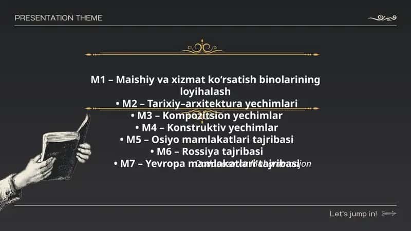 Maishiy va xizmat ko‘rsatish binolarining loyihalash