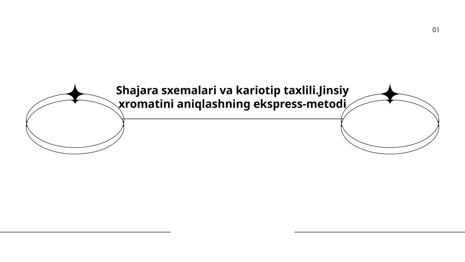 Shajara sxemalari va kariotip taxlili.Jinsiy xromatini aniqlashning ekspress-metodi