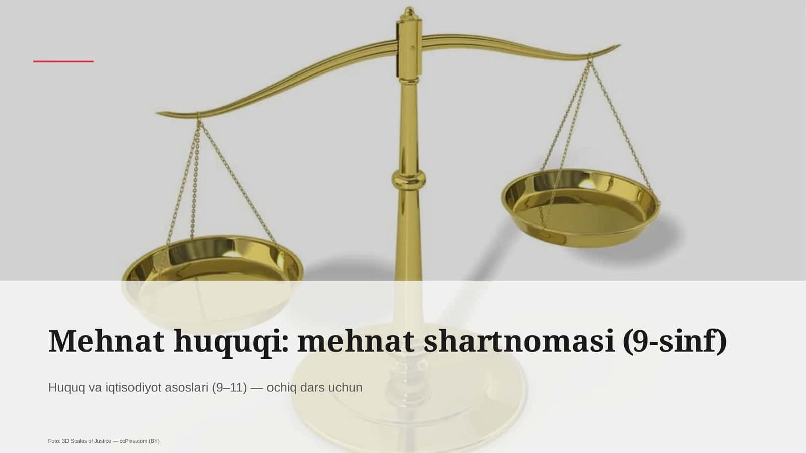 Mehnat huquqi: mehnat shartnomasi (9-sinf)