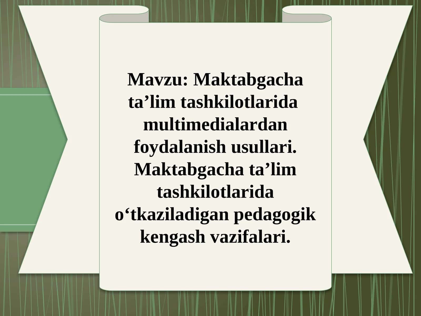 Maktabgacha ta’lim tashkilotlarida multimedialardan foydalanish usullari