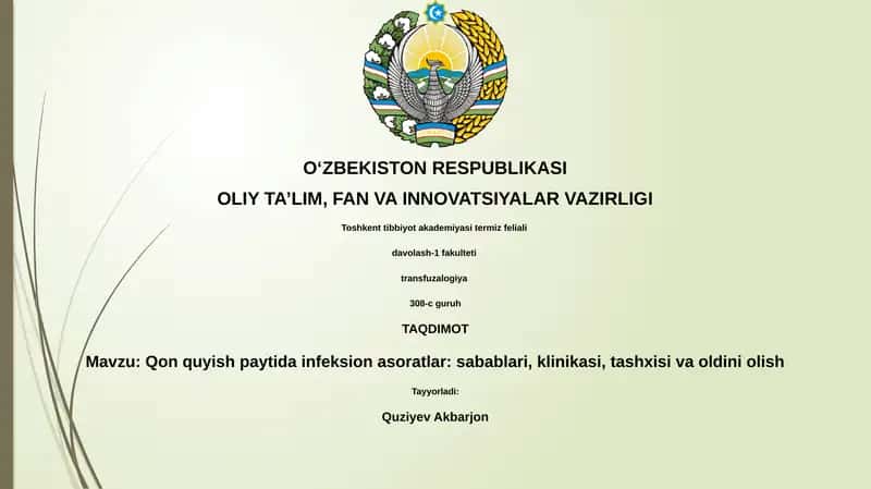 Transfuzion infektsiyalar