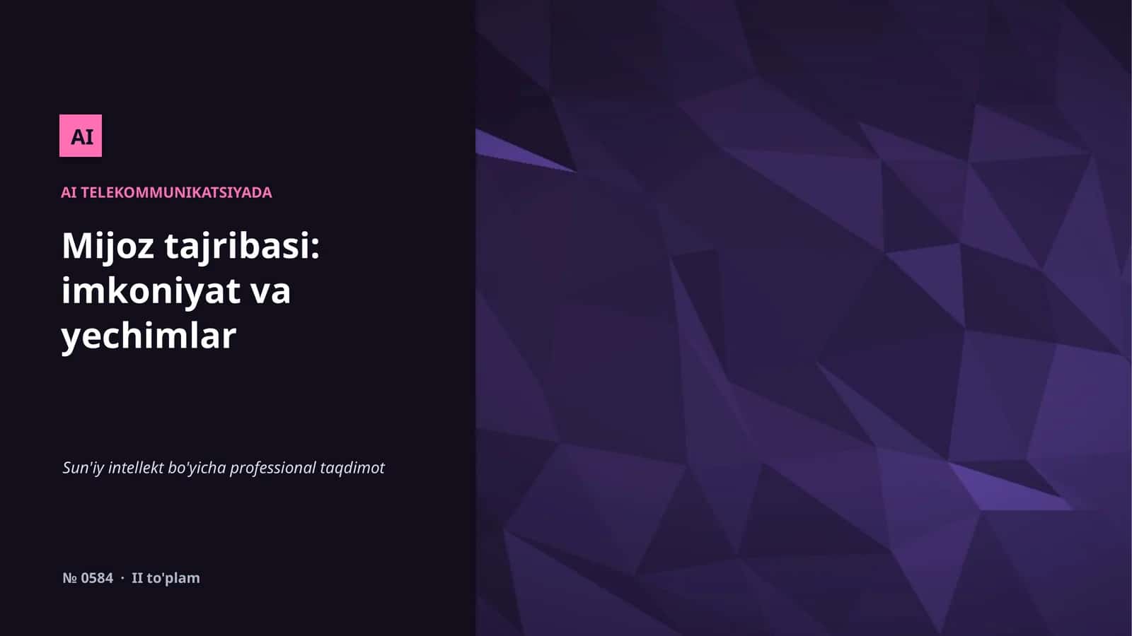 TELEKOMMUNIKATSIYADA AI