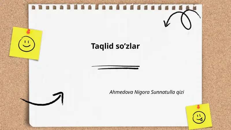 Taqlid so’zlar