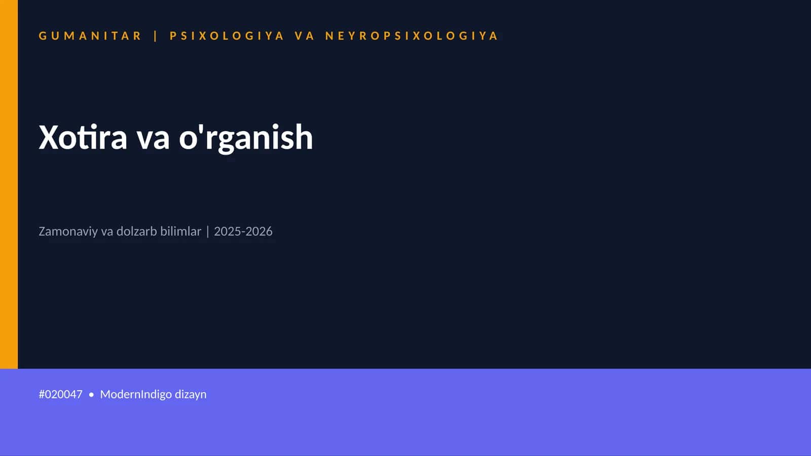 Xotira va o'rganish