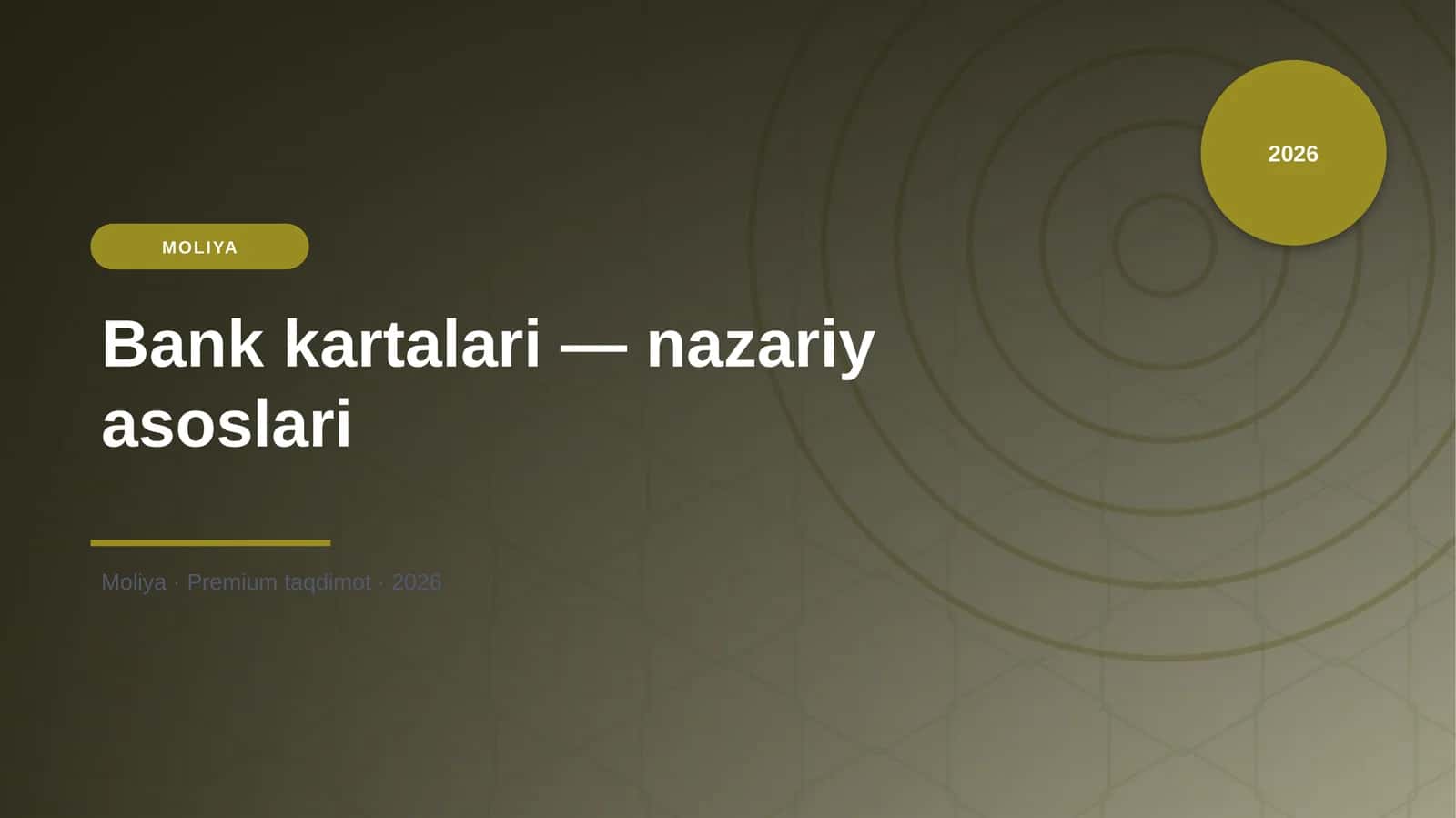 Bank kartalari — nazariy asoslari