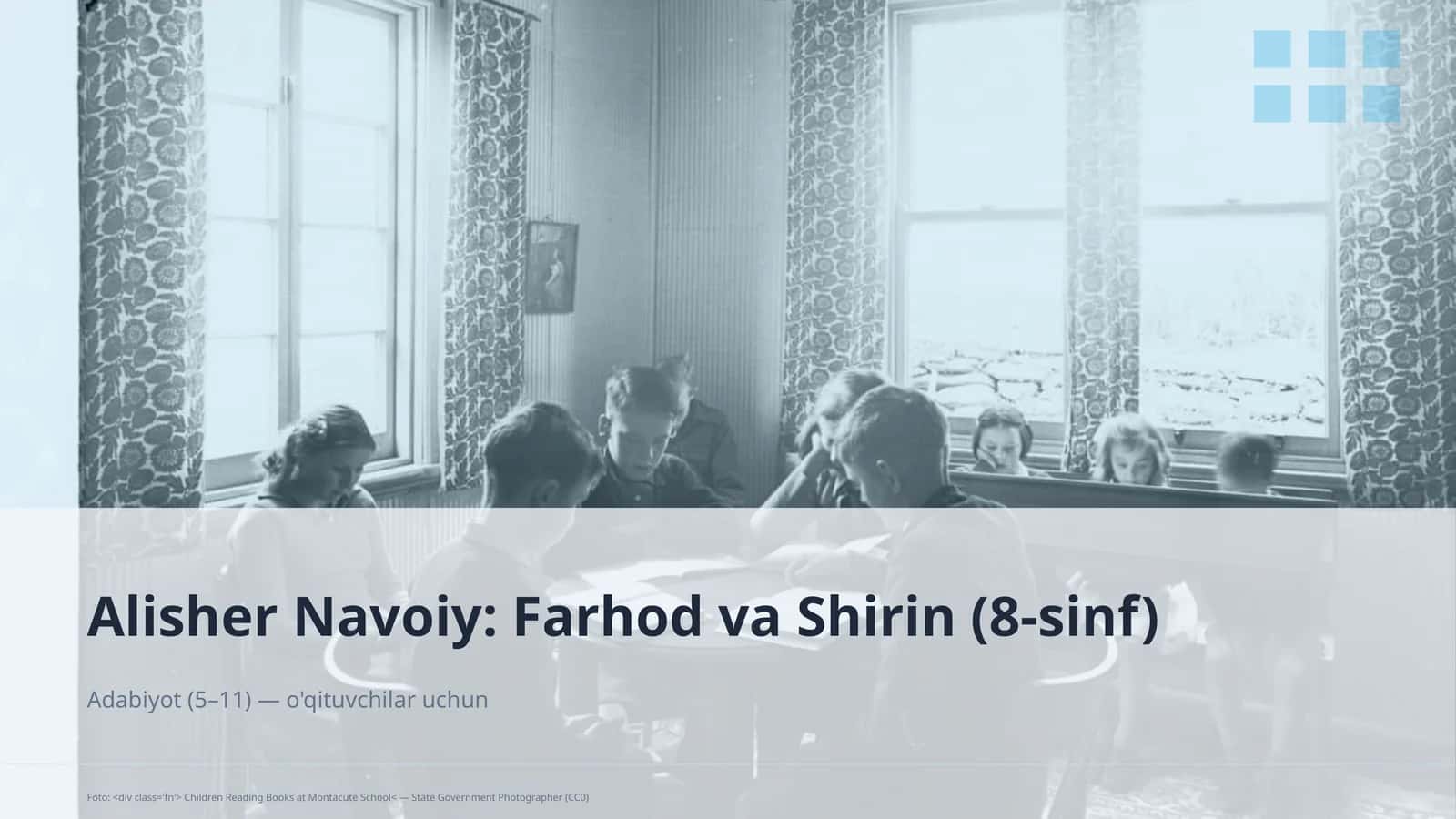 Alisher Navoiy: Farhod va Shirin (8-sinf)