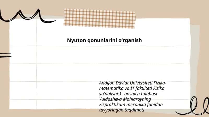 Nyuton qonunlarini oʻrganish