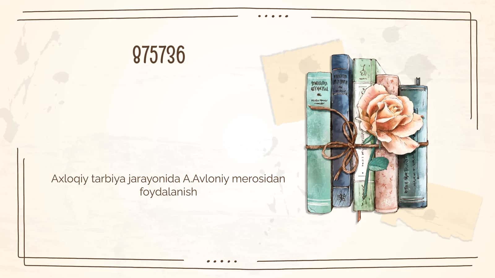 Axloqiy tarbiya jarayonida A.Avloniy merosidan foydalanish