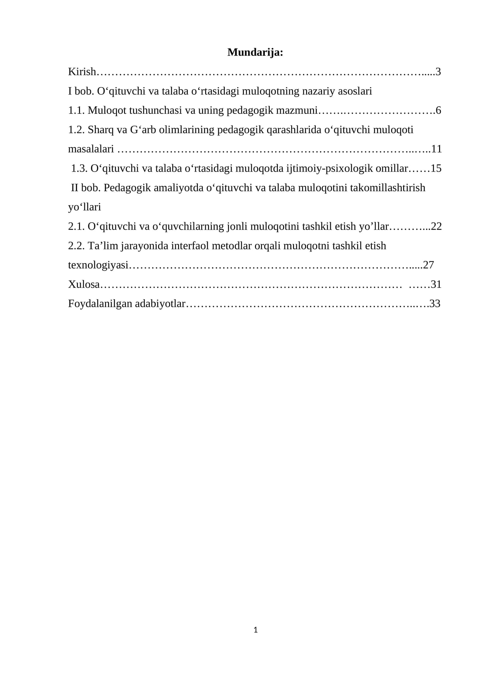 O‘qituvchi va talaba o‘rtasidagi muloqotning nazariy asoslari