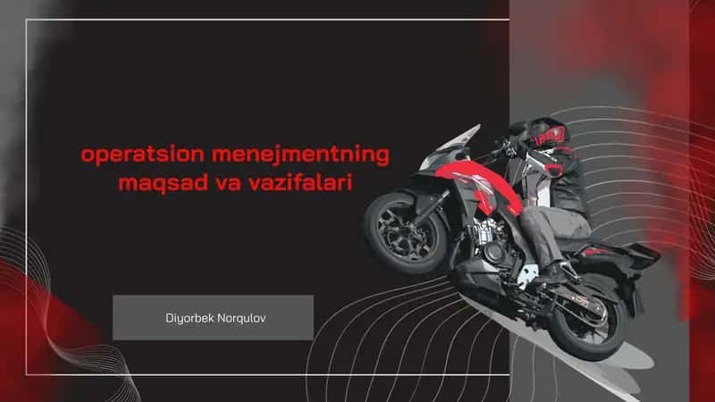 Operatsion menejmentning maqsad va vazifalari