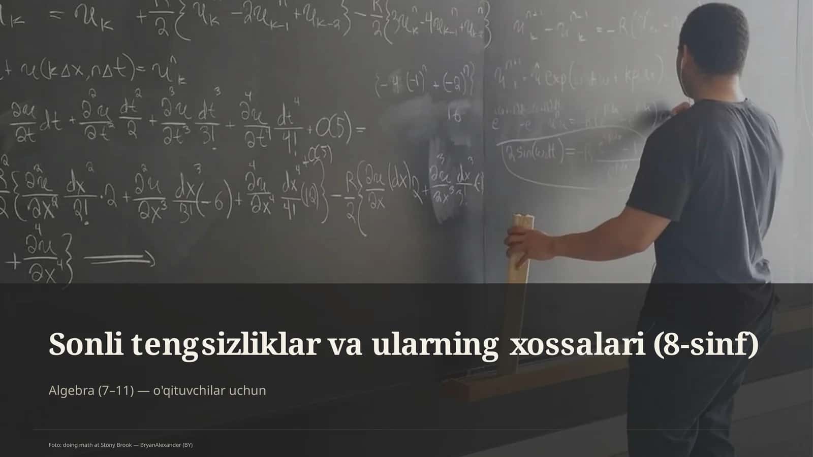 Sonli tengsizliklar va ularning xossalari (8-sinf)