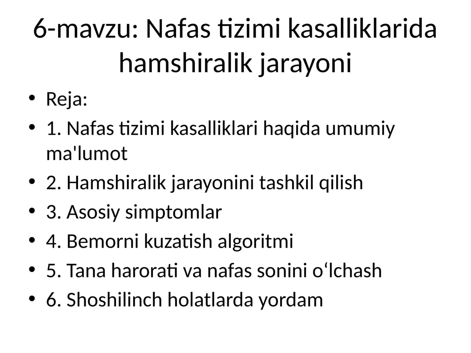 Nafas tizimi kasalliklari