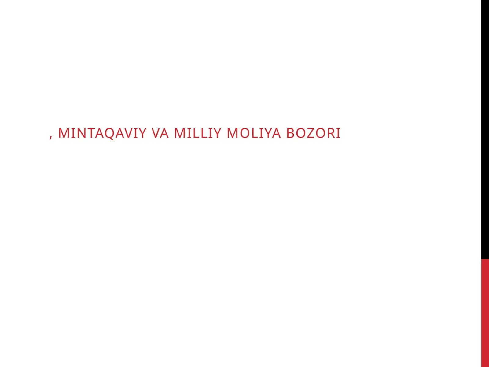 Jahon moliya tizimining tashkiliy tuzilmasi