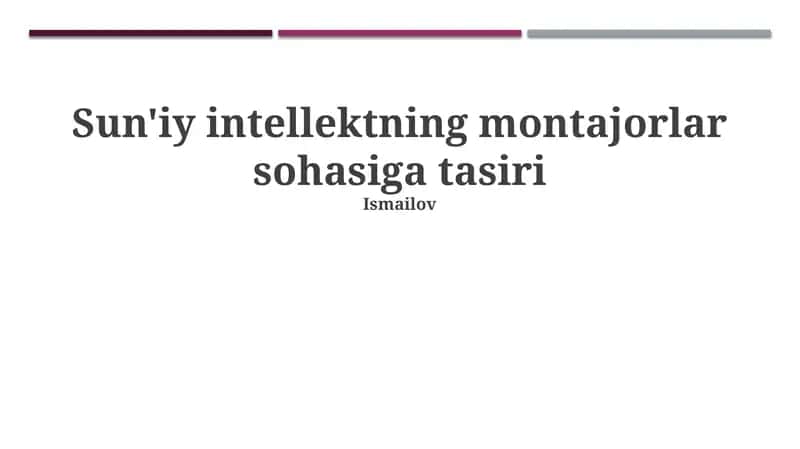 Sun'iy intellektning yig'uvchilar sohasiga ta'siri