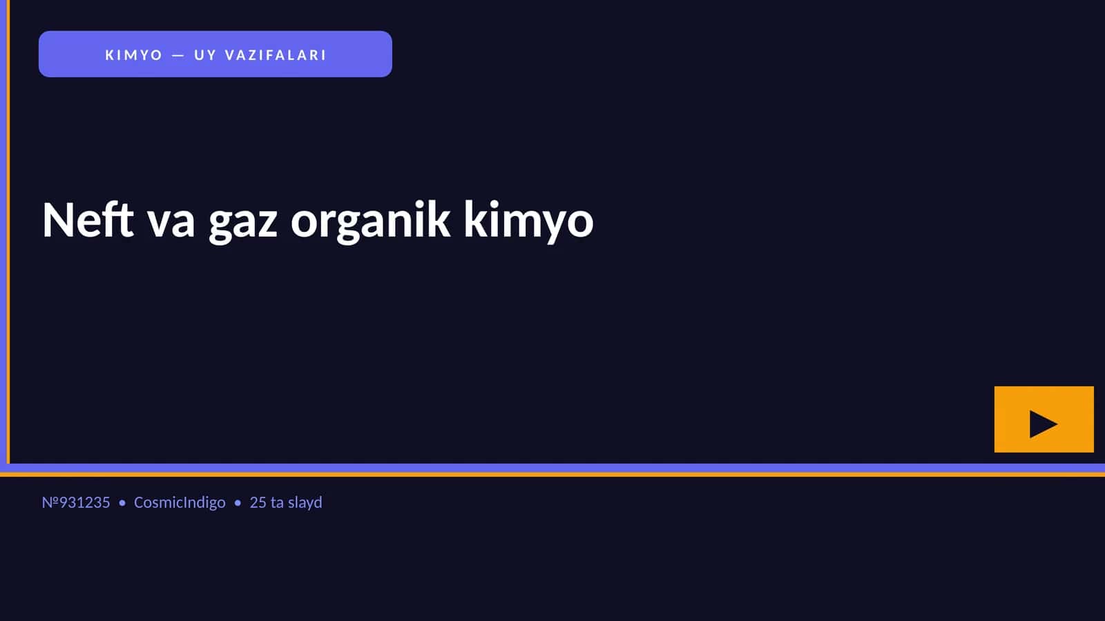 Neft va gaz organik kimyo