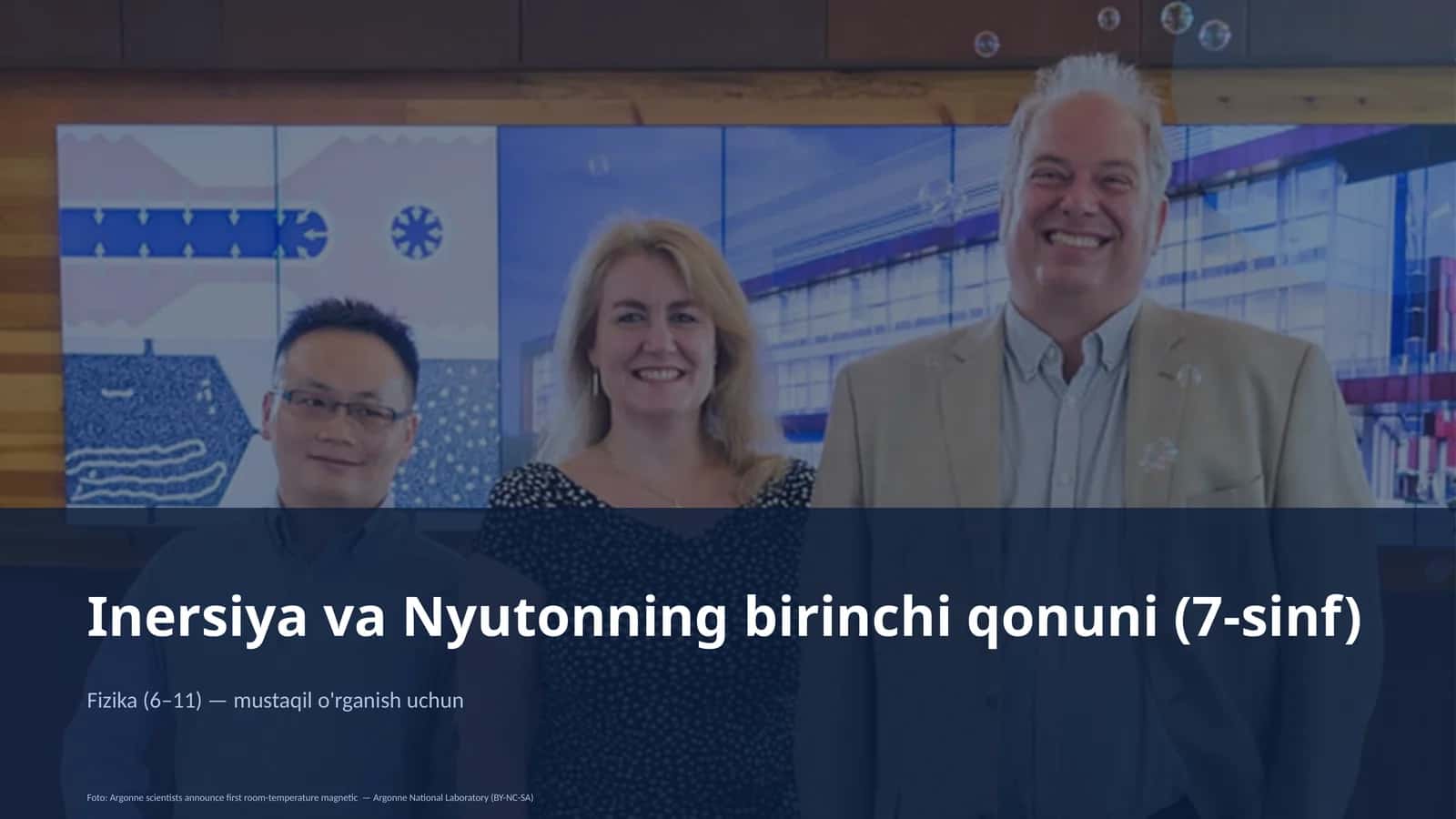 Inersiya va Nyutonning birinchi qonuni (7-sinf)