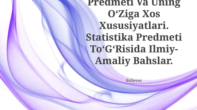 Statistika Fani Predmeti