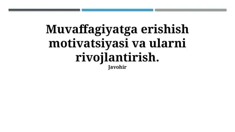 Ижобий фикрлаш ва ўзгага ишонишнинг уйғунлиги