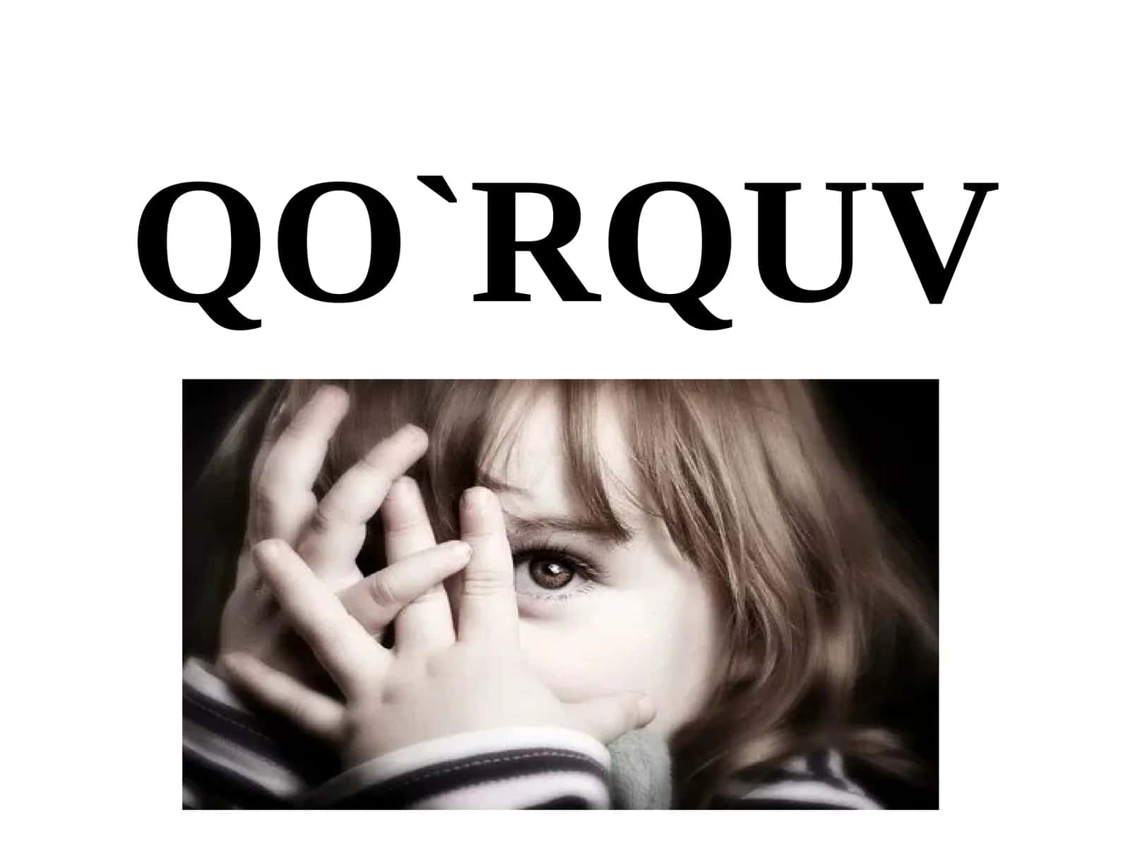 QO`RQUV YIG`LASH APATIYA STUPOR VAHIMA