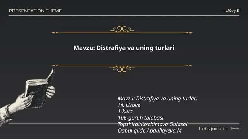 Distrafiya va uning turlari