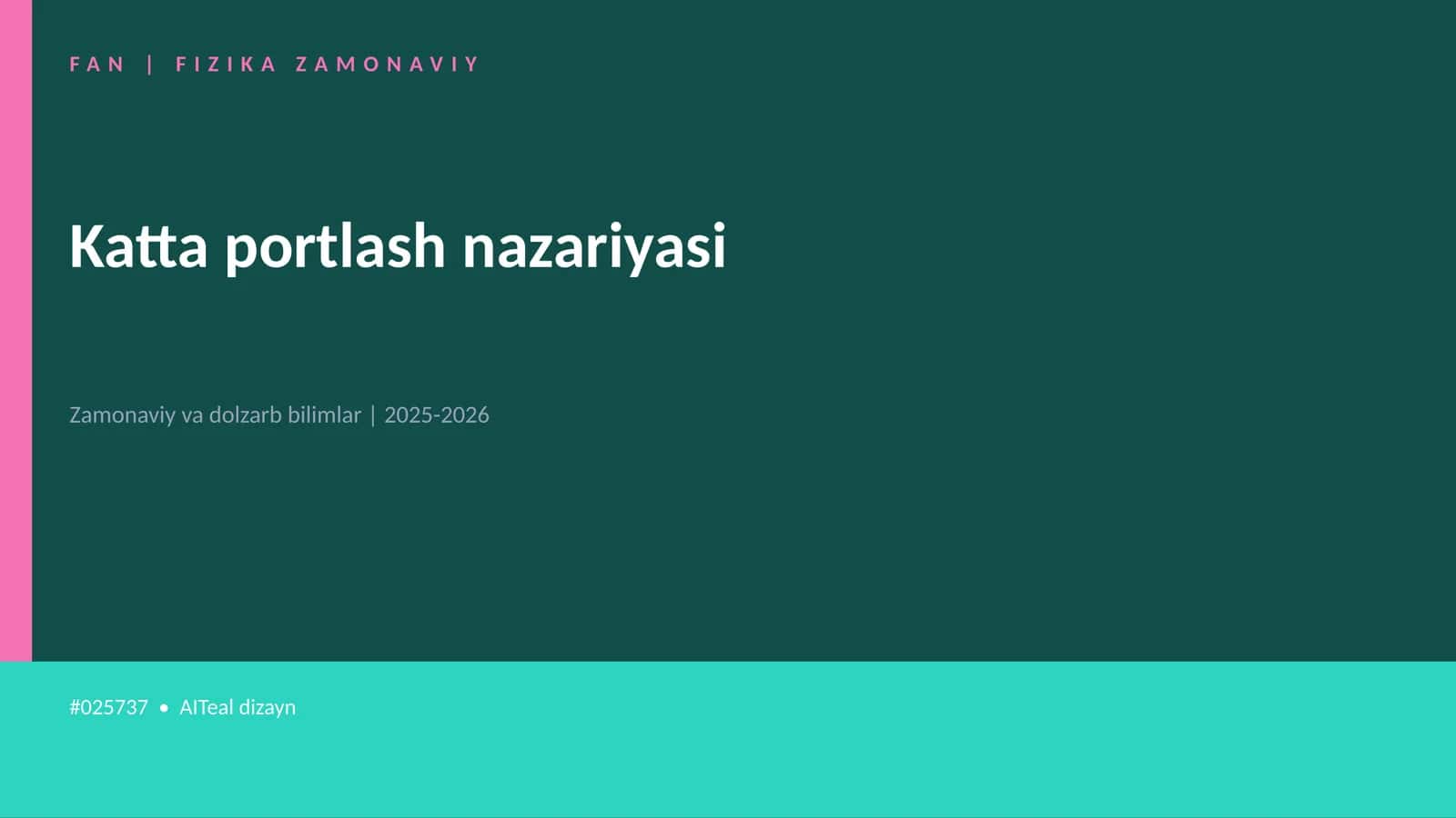 Katta portlash nazariyasi