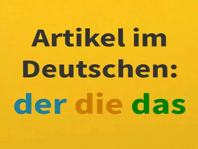 Artikel im Deutschen
