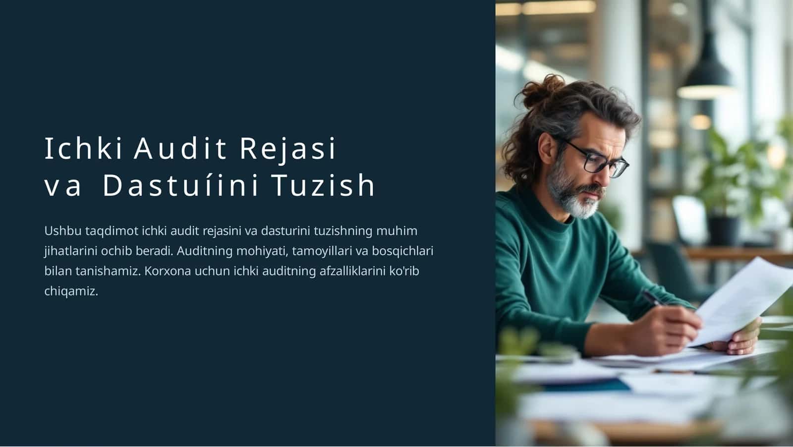 Ichki Audit Rejasiva Dastúrini Tuzish