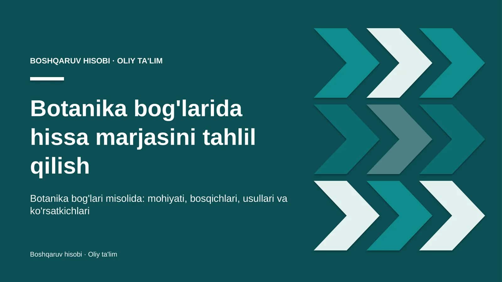 Botanika bog'larida hissa marjasini tahlil qilish