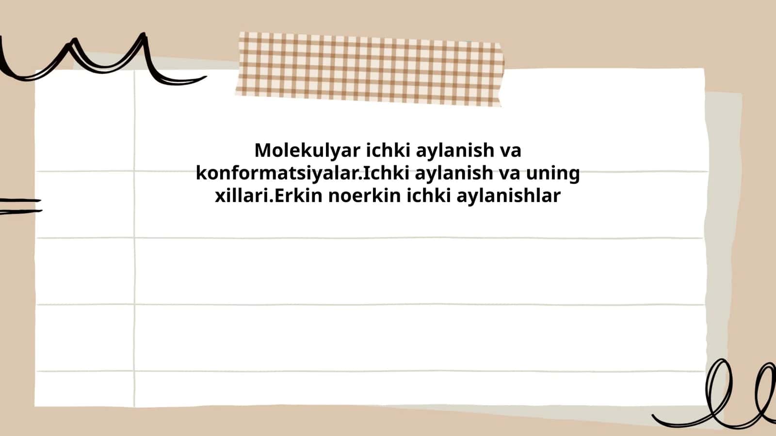 Molekulyar ichki aylanish va konformatsiyalar