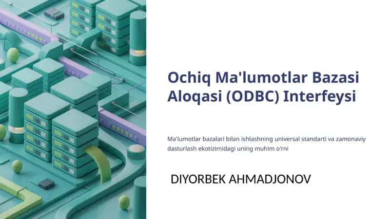 Ochiq Ma'lumotlar Bazasi Aloqasi (ODBC) Interfeysi