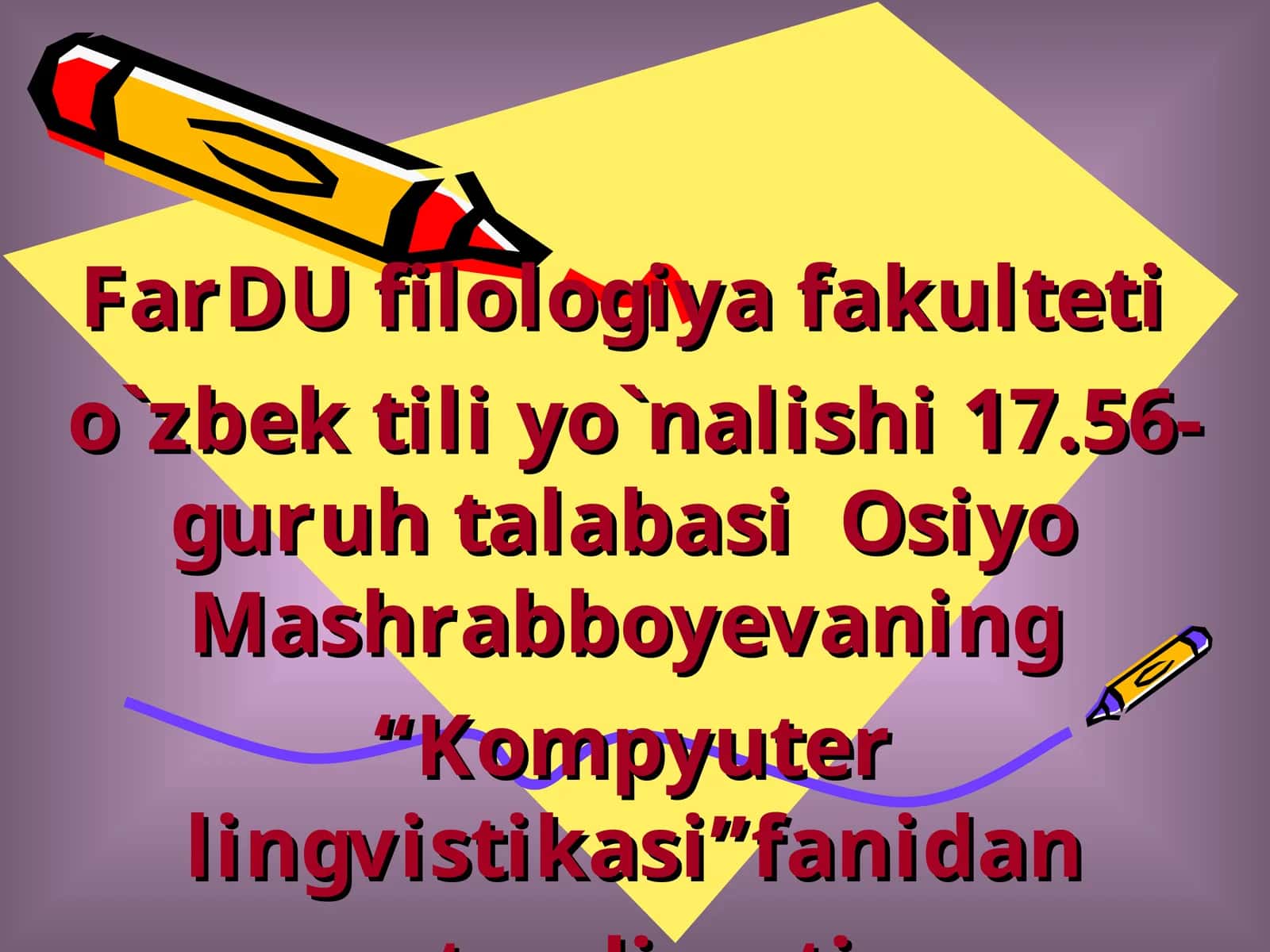 Kompyuter lingvistikasi fanidan taqdimot: Korpus yaratish muammolari
