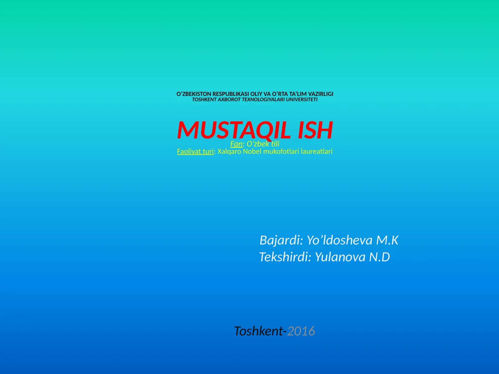 Nobel mukofoti