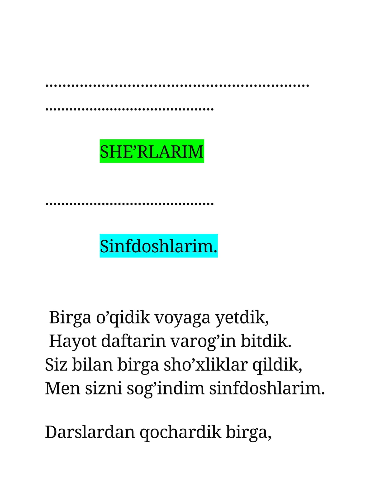 SHE’RLARIM