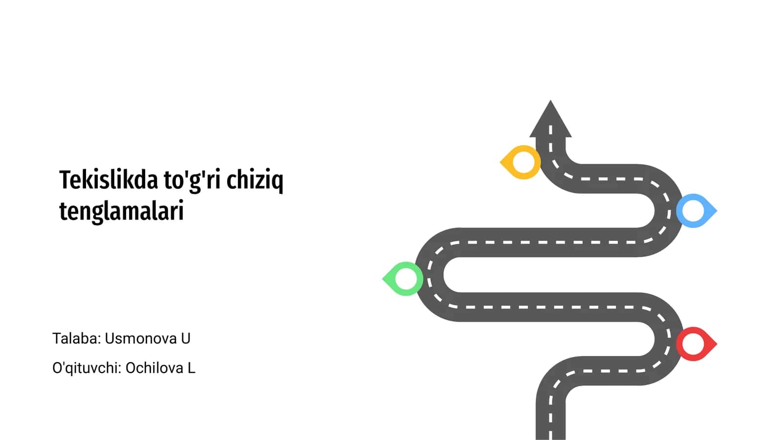 Tekislikda to'g'ri chiziq tenglamalari