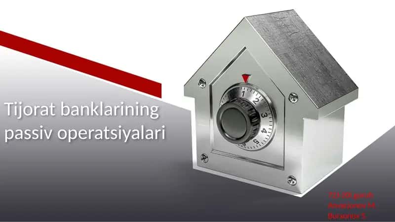 Tijoratbanklarining passiv operatsiyalari