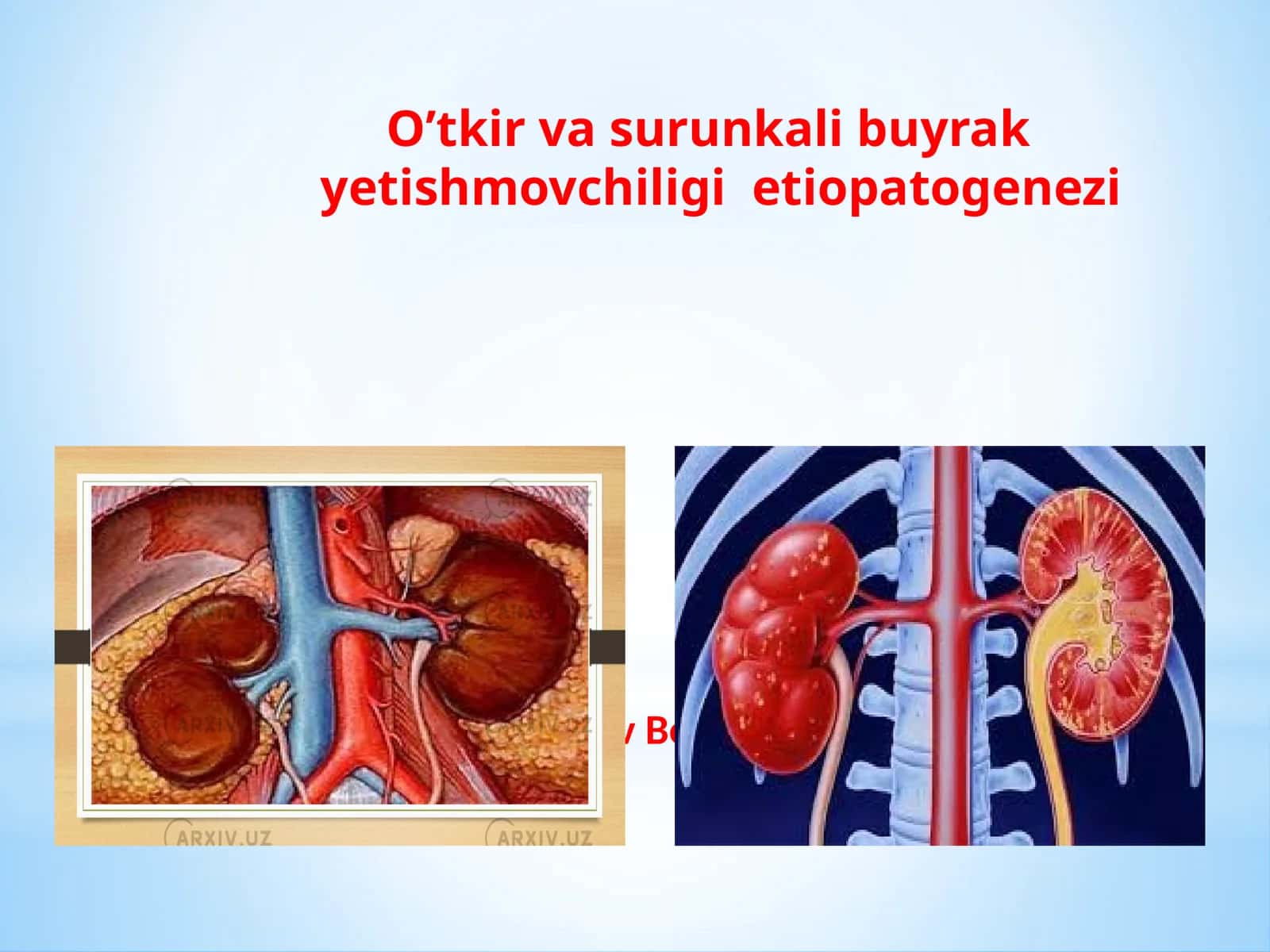 O’tkir va surunkali buyrak yetishmovchiligi etiopatogenezi