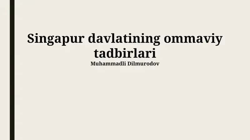 Singapur davlatining ommaviy tadbirlari