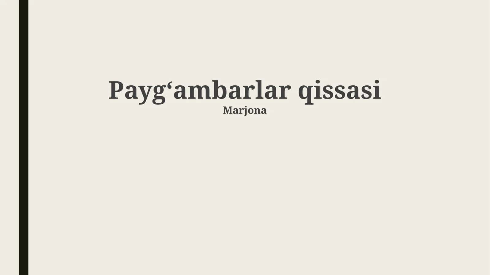 Paygʻambarlar qissasi