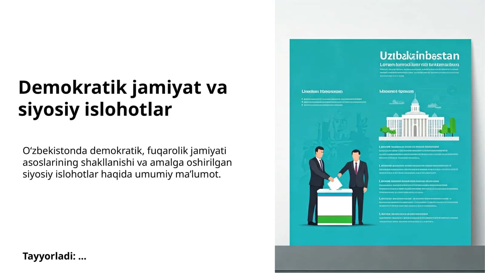 Demokratik jamiyat va siyosiy islohotlar