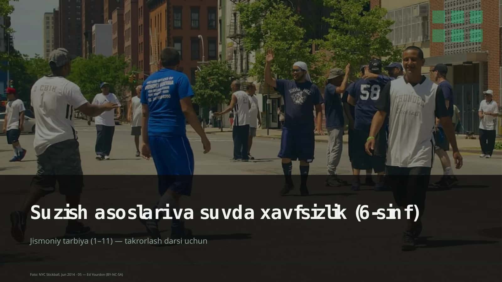 Suzish asoslari va suvda xavfsizlik (6-sinf)