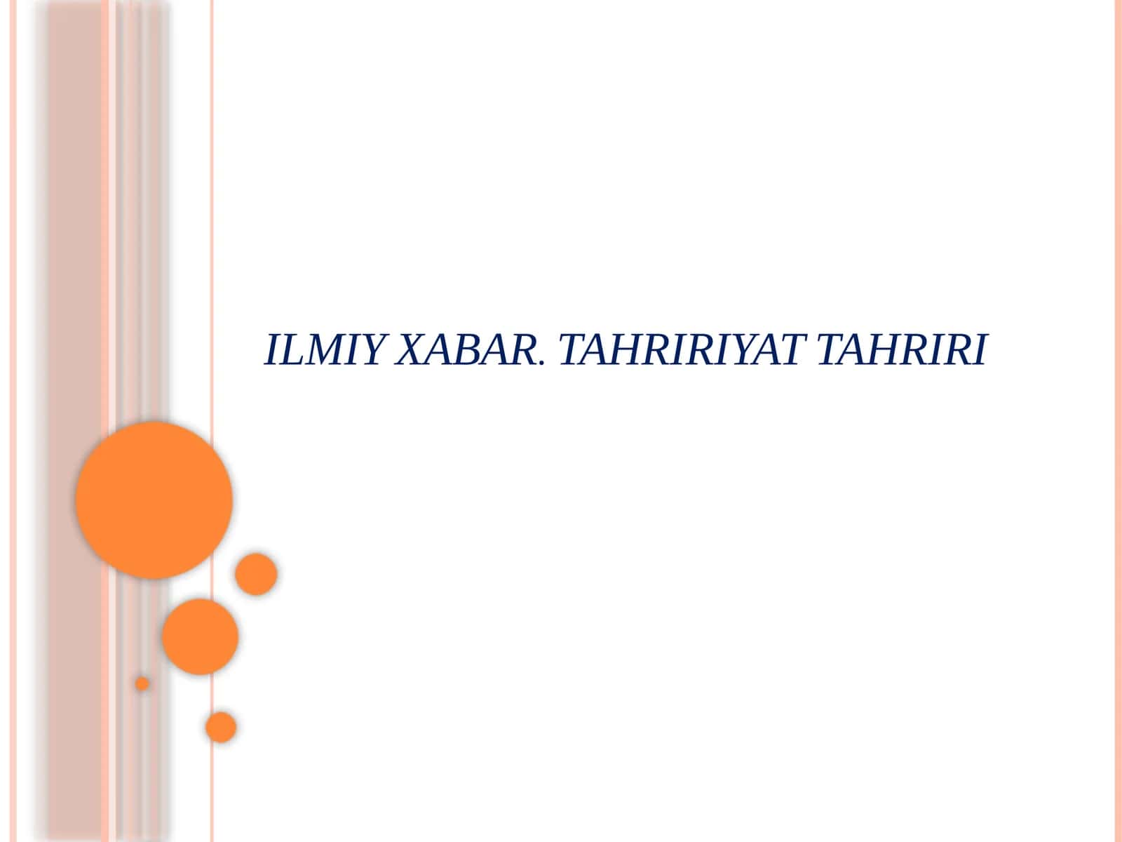 Ilmiy tadbir turlari