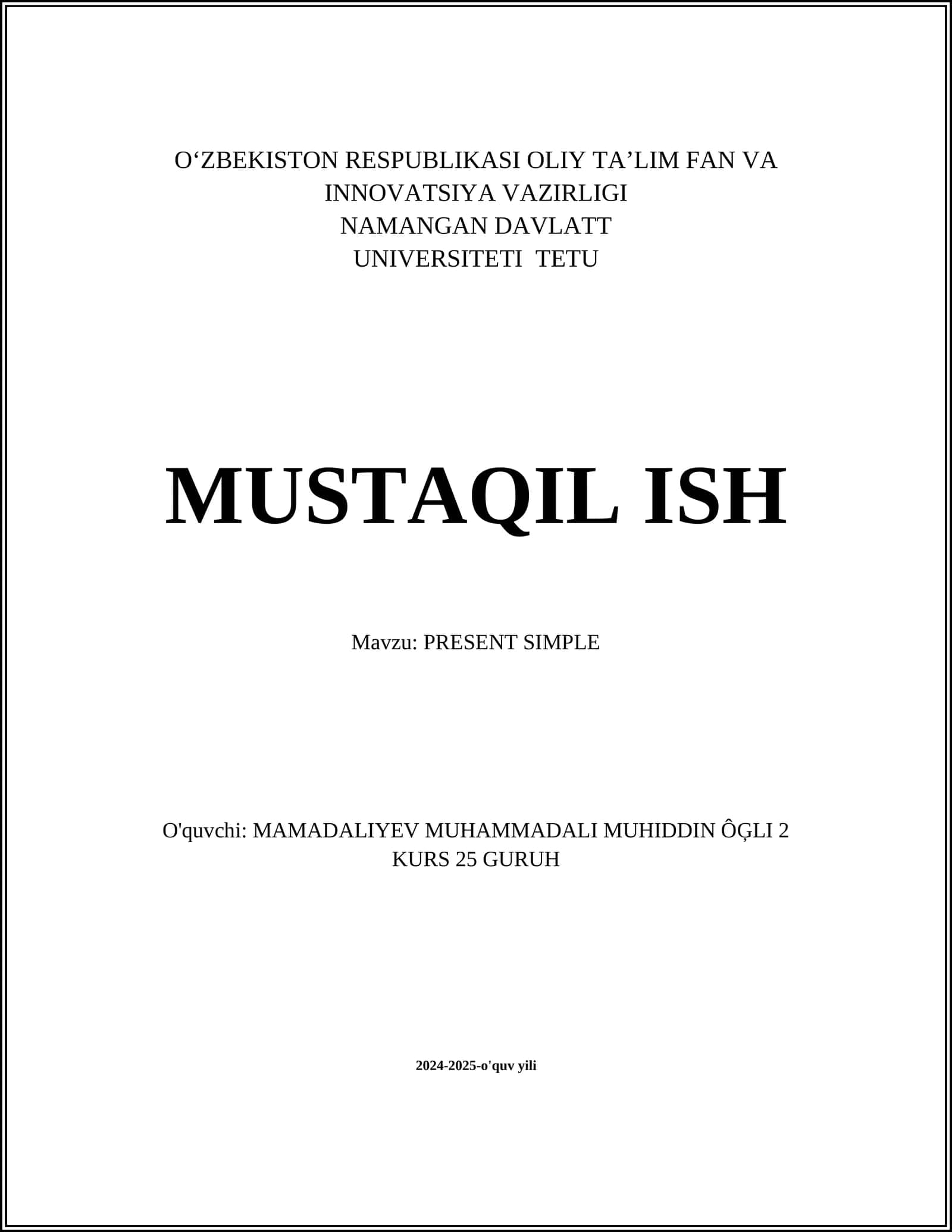 Sodda gaplar tuzish