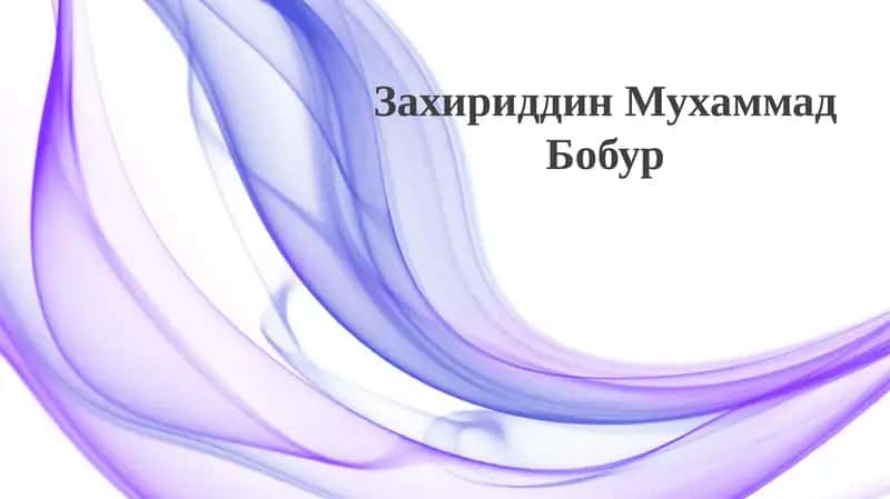 Захириддин Мухаммад Бобур