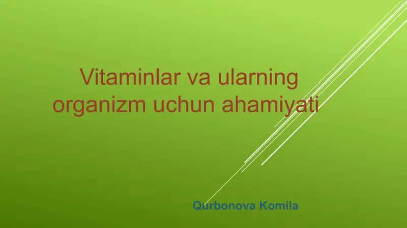 Vitaminlar