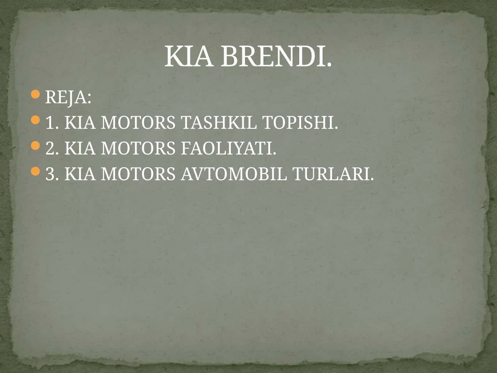 KIA MOTORS