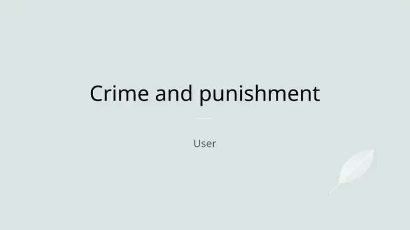 Crime and Punishment