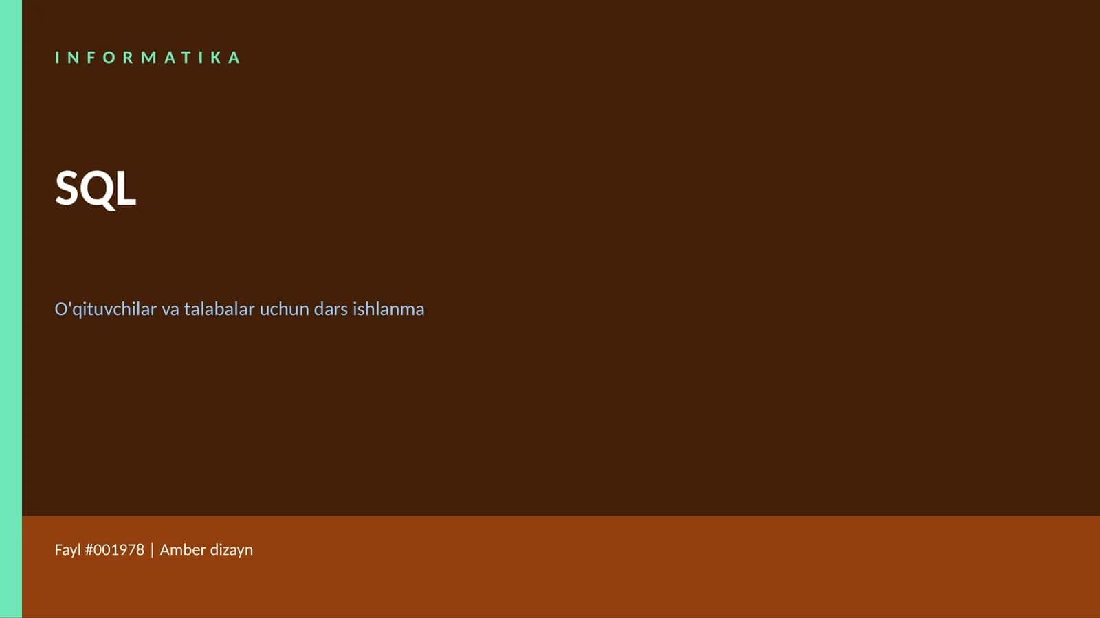 O'qituvchilar va talabalar uchun dars ishlanma