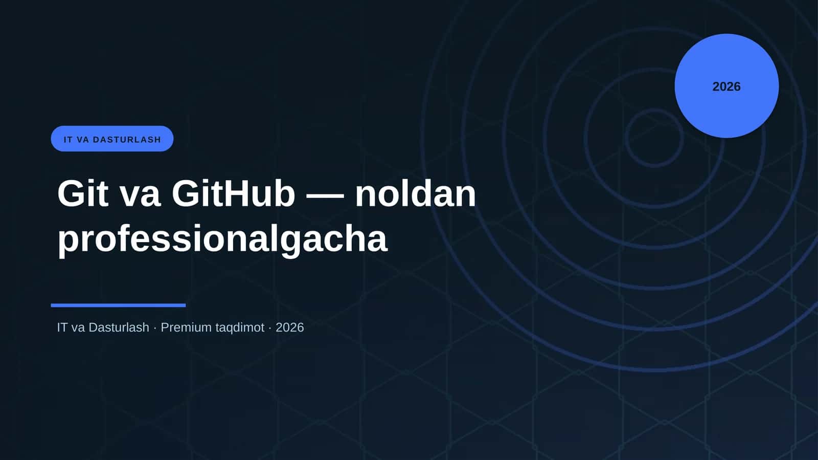 Git va GitHub — noldan professionalgacha